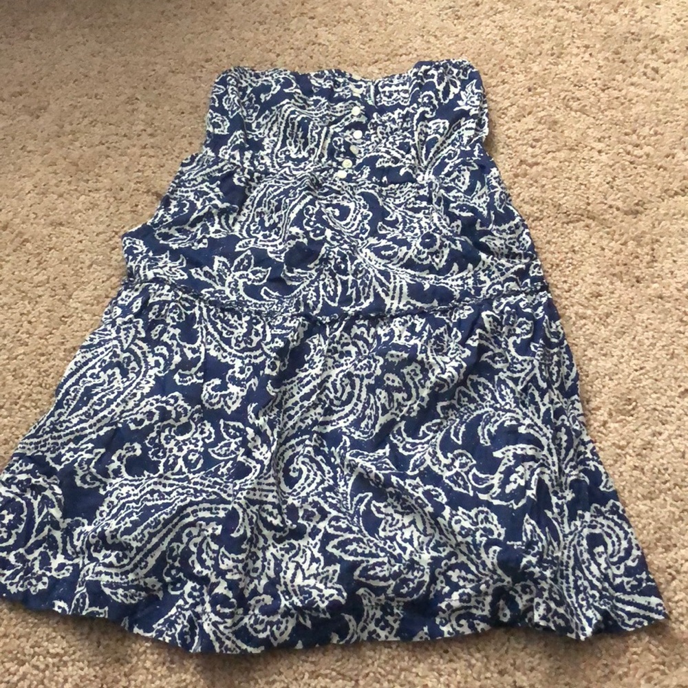American Eagle Blue and White Paisley Sundress
